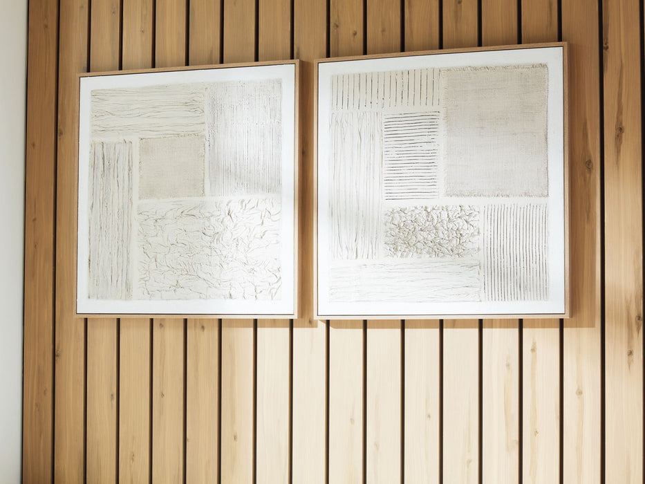 Andorfield - Wall Art Set (Set of 2) - Beige / Black / White – Canvas Art Sets by Signature Design by Ashley® at Furniture Wholesale Plus , Nashville furniture store