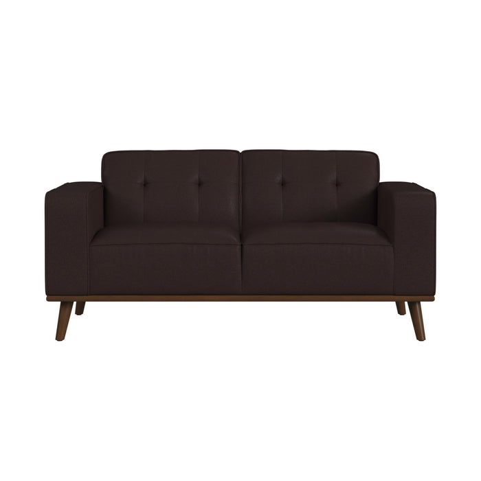 Destiny - Loveseat With Wood Front – Stationary Loveseats by Elements International at Furniture Wholesale Plus , Nashville furniture store