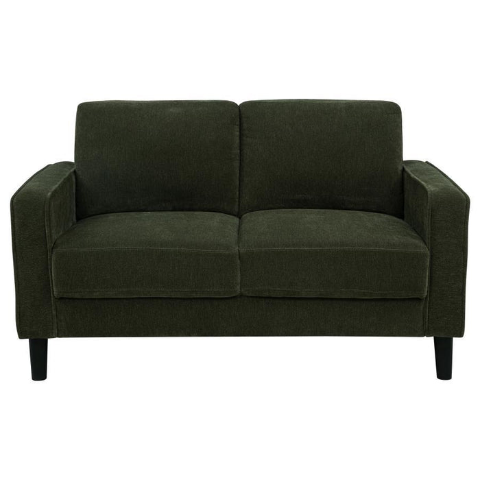 Ruth - Upholstered Track Arm Loveseat – Stationary Loveseats by Coaster Fine Furniture at Furniture Wholesale Plus , Nashville furniture store