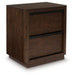 Dilenno - Two Drawer Night Stand - Dark Brown – Accent Nightstands by Signature Design by Ashley® at Furniture Wholesale Plus , Nashville furniture store