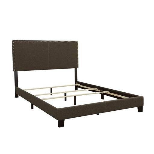 Boyd Eastern King Upholstered Bed with Nailhead Trim Charcoal - Premium Bed from Coaster Z2 Standard - Just $270! Shop now at Furniture Wholesale Plus  We are the best furniture store in Nashville, Hendersonville, Goodlettsville, Madison, Antioch, Mount Juliet, Lebanon, Gallatin, Springfield, Murfreesboro, Franklin, Brentwood