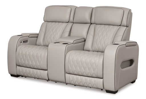 Boyington - Power Reclining Loveseat With Console/Adj Hdrst – Reclining Loveseats by Signature Design by Ashley® at Furniture Wholesale Plus , Nashville furniture store