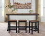 Wildenauer - Rectangular Dining Room Counter Table Set (Set of 4) - Brown / Black – 4 Piece Dining Room Sets by Signature Design by Ashley® at Furniture Wholesale Plus , Nashville furniture store