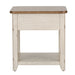 Farmhouse Reimagined - End Table With Basket - Antique White / Chestnut Tops – End Tables by Liberty Furniture at Furniture Wholesale Plus , Nashville furniture store