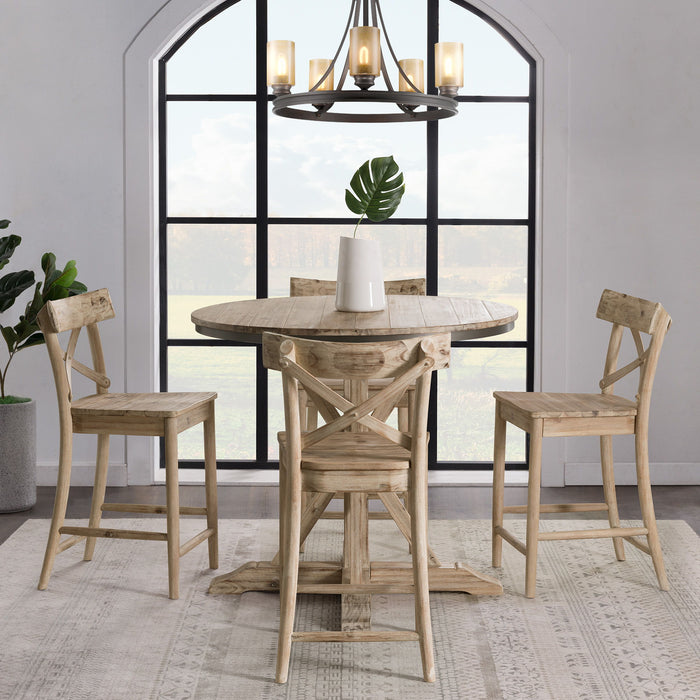 Callista - Round Dining Table – Counter Tables by Elements International at Furniture Wholesale Plus , Nashville furniture store