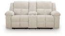 Orlen - Double Reclining Loveseat With Console - Winter – Reclining Loveseats by Benchcraft® at Furniture Wholesale Plus , Nashville furniture store