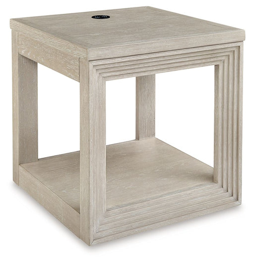 Marxhart - Square End Table - Bisque – End Tables by Signature Design by Ashley® at Furniture Wholesale Plus , Nashville furniture store