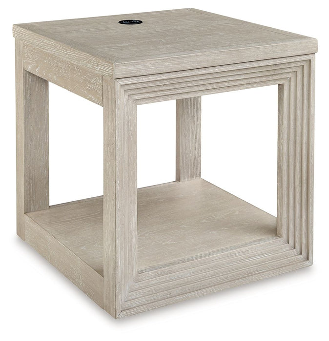 Marxhart - Square End Table - Bisque – End Tables by Signature Design by Ashley® at Furniture Wholesale Plus , Nashville furniture store