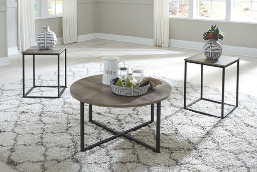 Wadeworth - Occasional Table Set (Set of 3) - Brown / Beige – Table Sets by Signature Design by Ashley® at Furniture Wholesale Plus , Nashville furniture store