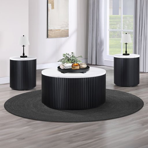 Colvin - 3 Piece Set With Marble Top – Table Sets by Steve Silver Furniture at Furniture Wholesale Plus , Nashville furniture store
