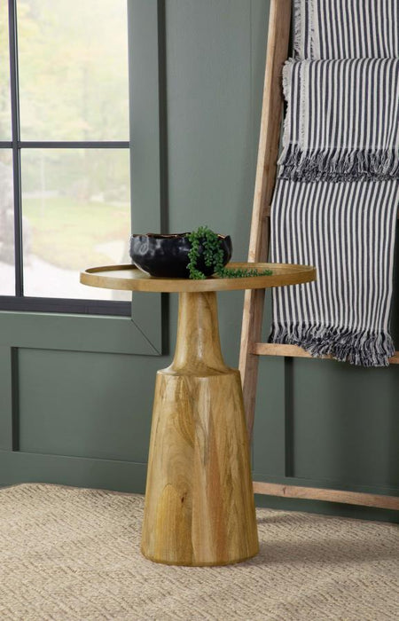 Ixia - Round Solid Mango Wood Accent Side Table – Side Tables by CoasterEssence at Furniture Wholesale Plus , Nashville furniture store