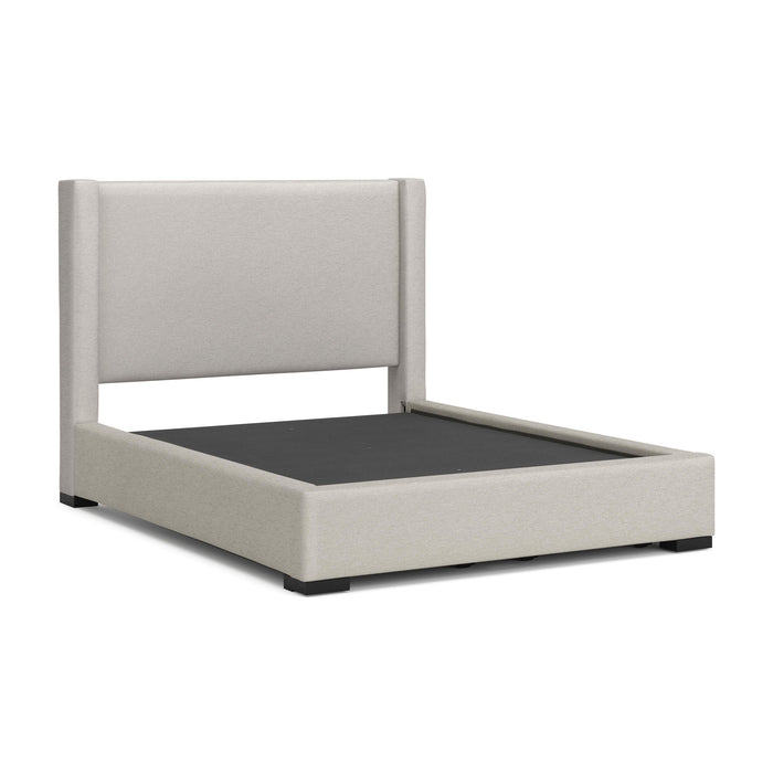 Brozmont - Queen Upholstered Storage Bed - Oatmeal – Storage Beds by Benchcraft® at Furniture Wholesale Plus , Nashville furniture store