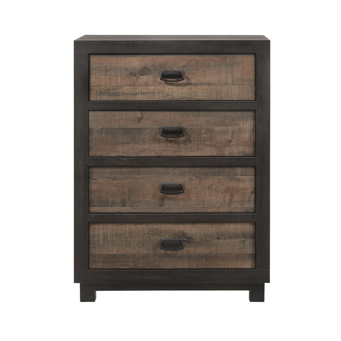 Harlington - 4-Drawer Chest - Dark Chocolate – Accent Chests by Elements International at Furniture Wholesale Plus , Nashville furniture store