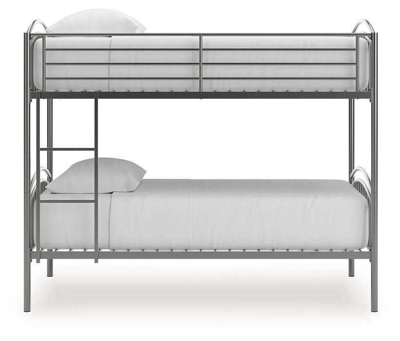 Lanceburg - 3 Pc. - Twin Over Twin Bunk Bed And 2 Mattresses - Gray – 3 Piece Bedroom Sets by Signature Design by Ashley® at Furniture Wholesale Plus , Nashville furniture store