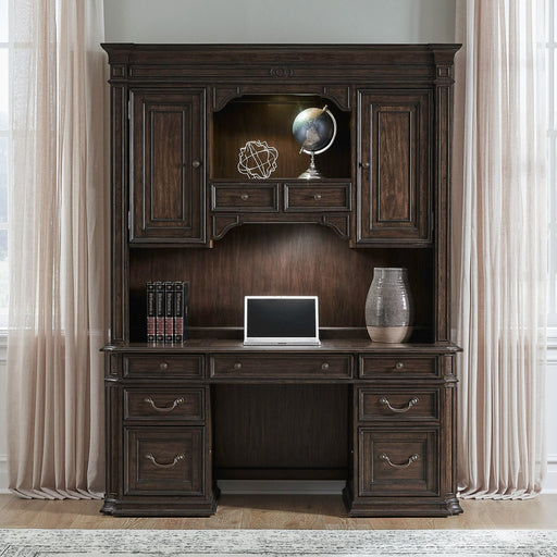 Providence Park - Credenza & Hutch - Chateau Brown – Credenzas & Hutches by Liberty Furniture at Furniture Wholesale Plus , Nashville furniture store