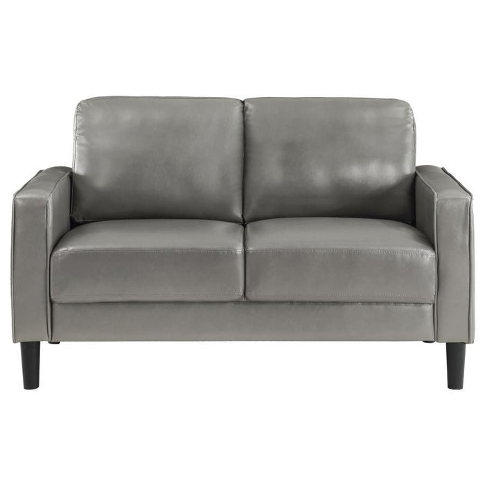 Ruth - Upholstered Track Arm Loveseat – Stationary Loveseats by Coaster Fine Furniture at Furniture Wholesale Plus , Nashville furniture store