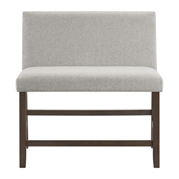 Seneca - Counter Bench With Upholstered Back And Fabric - Brown – Counter Benches by Elements International at Furniture Wholesale Plus , Nashville furniture store