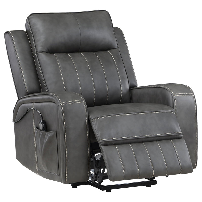 Raelynn - Upholstered Track Arm Recliner – Reclining Chairs by Coaster Fine Furniture at Furniture Wholesale Plus , Nashville furniture store