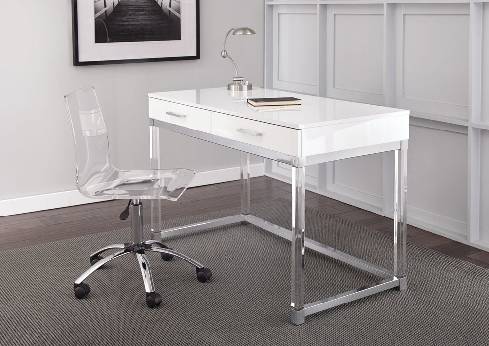 Everett - Desk - White – Writing Desks by Steve Silver Furniture at Furniture Wholesale Plus , Nashville furniture store