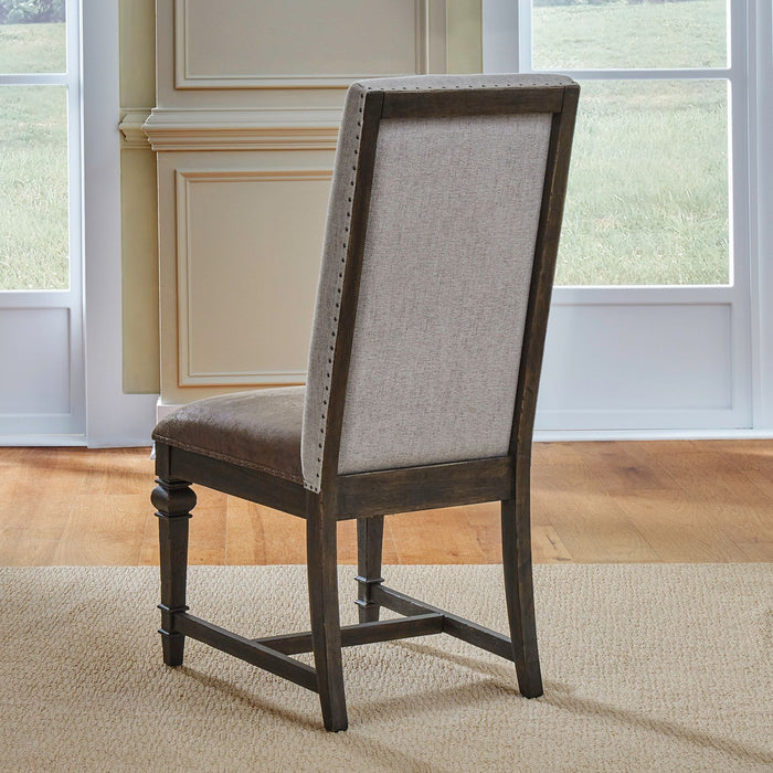 Paradise Valley - Upholstered Side Chair - Saddle Brown – Side Chairs by Liberty Furniture at Furniture Wholesale Plus , Nashville furniture store