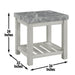 Canova - Gray Marble Top End Table - White – End Tables by Steve Silver Furniture at Furniture Wholesale Plus , Nashville furniture store