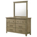 Hazlewood - 6-Drawer Bedroom Dresser With Mirror - Vineyard Oak – Dresser & Mirror by Coaster Fine Furniture at Furniture Wholesale Plus , Nashville furniture store