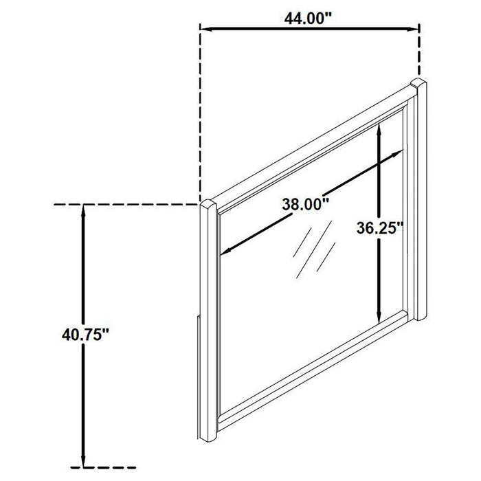 Leandro - Dresser Mirror - Burnished Black – Mirrors by Coaster Fine Furniture at Furniture Wholesale Plus , Nashville furniture store