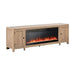 Fireplace TV Console - 82" Console With Fire FTS - Light Brown – Fireplace TV Stands by Liberty Furniture at Furniture Wholesale Plus , Nashville furniture store