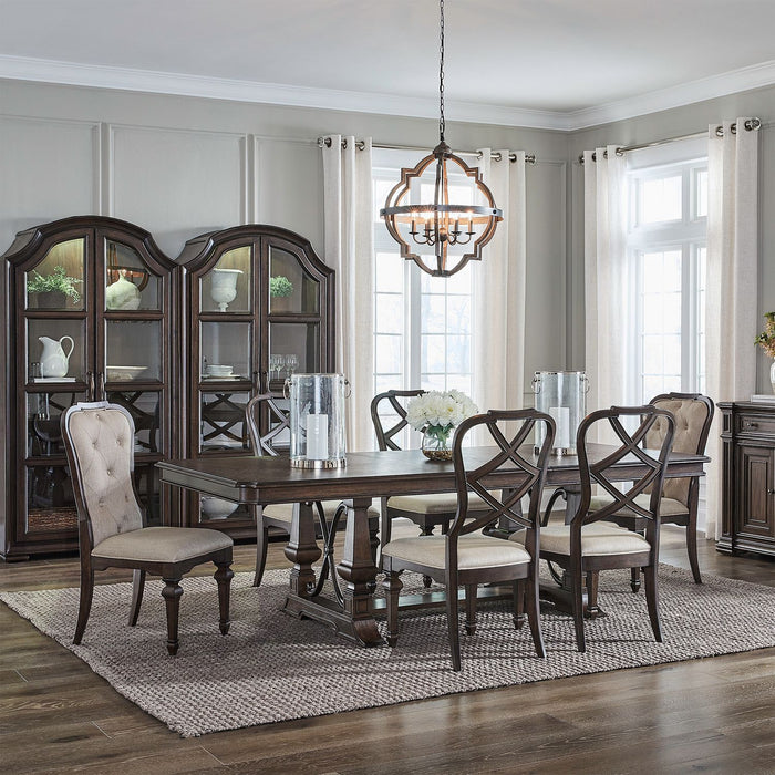 Providence Park - Trestle Table Set – 5 Piece Dining Room Sets by Liberty Furniture at Furniture Wholesale Plus , Nashville furniture store