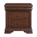 Phillipe - 3-Drawer Nightstand With USB - Cherry – Nightstands w/ Charging Stations by Elements International at Furniture Wholesale Plus , Nashville furniture store