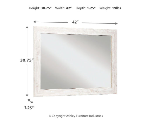 Paxberry - Bedroom Accent Mirror - Whitewash – Mirrors by Signature Design by Ashley® at Furniture Wholesale Plus , Nashville furniture store