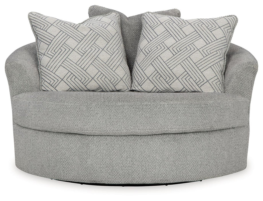 Casselbury - Oversized Swivel Accent Chair - Cement – Swivel Chairs by Signature Design by Ashley® at Furniture Wholesale Plus , Nashville furniture store