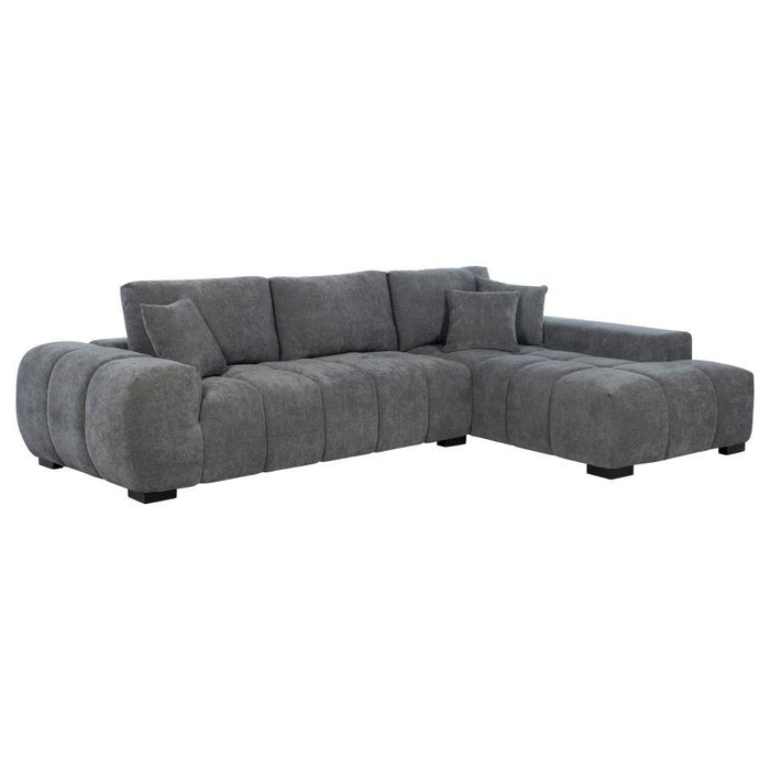 Octavia - Upholstered Sectional Chaise Sofa – Stationary Sectionals by Coaster Fine Furniture at Furniture Wholesale Plus , Nashville furniture store