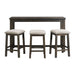 Stone - Occasional Bar Table Single Pack – 4 Piece Dining Room Sets by Elements International at Furniture Wholesale Plus , Nashville furniture store