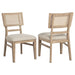 Kailani - Radio Weave Cane Dining Side Chair (Set of 2) - Beige Oak – Chair Sets by Coaster Fine Furniture at Furniture Wholesale Plus , Nashville furniture store