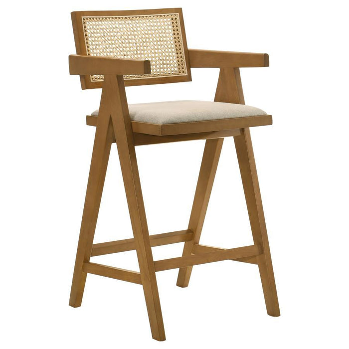 Kane - Woven Rattan Wood Bar Chair (Set of 2) - Light Walnut – Stool Sets by Coaster Fine Furniture at Furniture Wholesale Plus , Nashville furniture store