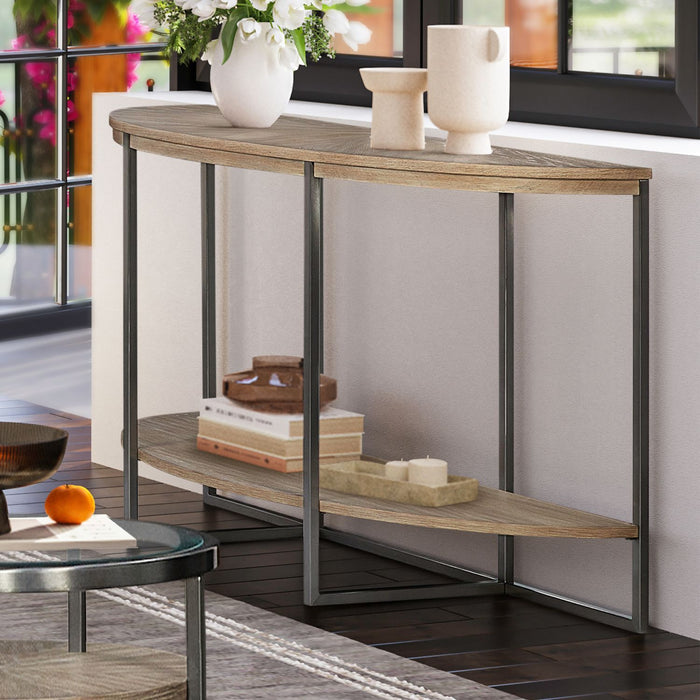 Paran Place - Demilune Sofa Table - Natural – Sofa Tables by Liberty Furniture at Furniture Wholesale Plus , Nashville furniture store