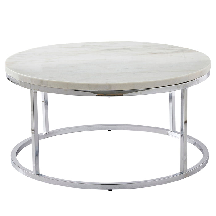 Echo - Marble Top Round Table – Cocktail Tables by Steve Silver Furniture at Furniture Wholesale Plus , Nashville furniture store