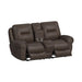 Topeka - Loveseat With Console, Hidden Cups - Rocky Brown – Reclining Loveseats by Elements International at Furniture Wholesale Plus , Nashville furniture store