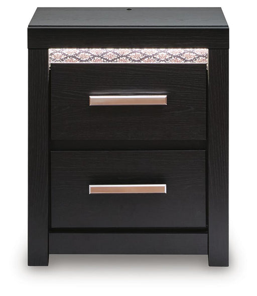 Shoralli - Two Drawer Night Stand - Black – Nightstands w/ Charging Stations by Signature Design by Ashley® at Furniture Wholesale Plus , Nashville furniture store