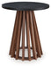 Kallari - Round End Table - Warm Brown / Black – End Tables by Signature Design by Ashley® at Furniture Wholesale Plus , Nashville furniture store