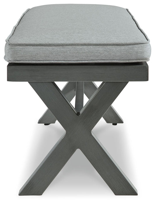 Elite Park - Bench With Cushion - Gray – Benches by Signature Design by Ashley® at Furniture Wholesale Plus , Nashville furniture store