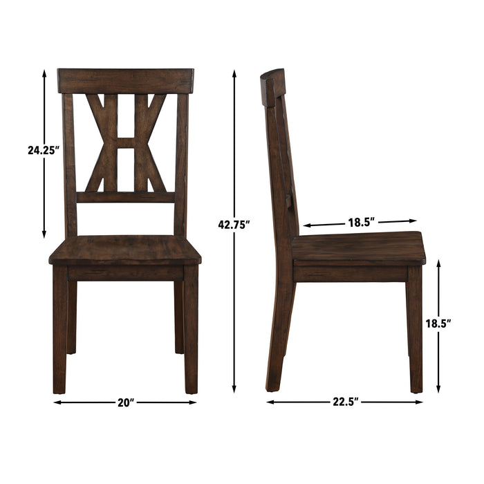 Auburn - Side Chair (Set of 2) - Dark Brown – Chair Sets by Steve Silver Furniture at Furniture Wholesale Plus , Nashville furniture store