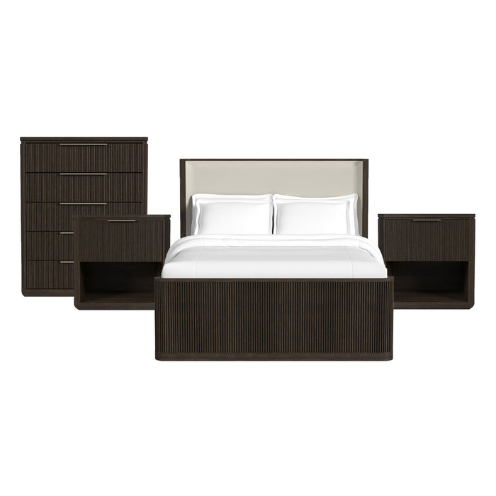 Sylvie - Bedroom Set With Upholstered Bed – 3 Piece Bedroom Sets by Elements International at Furniture Wholesale Plus , Nashville furniture store