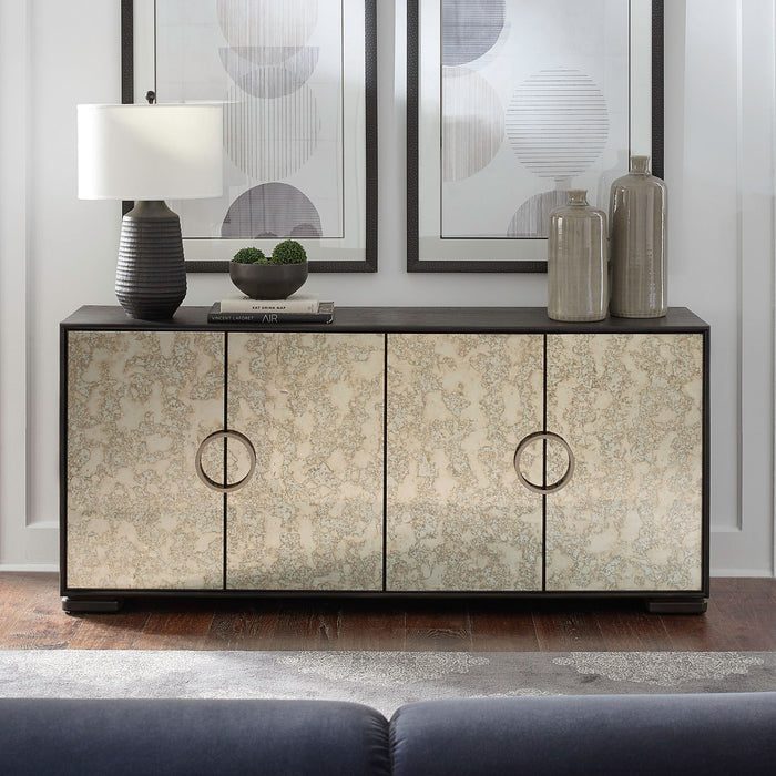 Barlowe - 4 Door Accent Cabinet - Cappuccino – Accent Cabinets by Liberty Furniture at Furniture Wholesale Plus , Nashville furniture store
