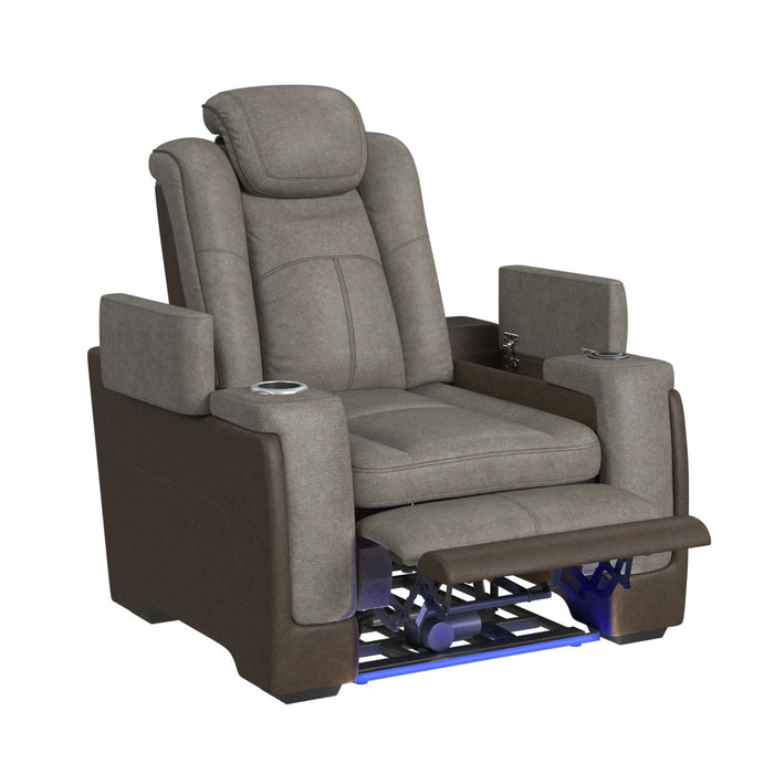 Lantana - Power Motion Recliner With Power Headrest, LED , Wireless Charger And Cup Holder – Reclining Chairs by Elements International at Furniture Wholesale Plus , Nashville furniture store