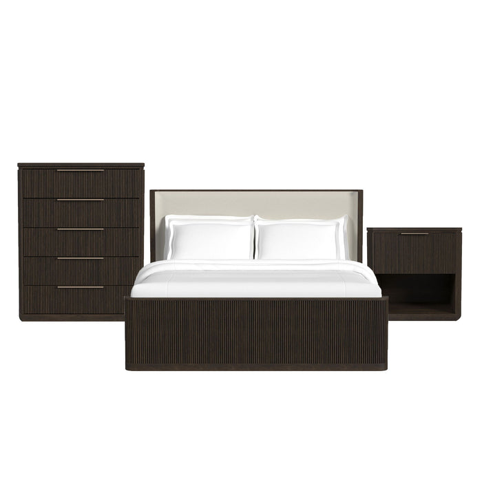 Sylvie - Bedroom Set With Upholstered Bed – 3 Piece Bedroom Sets by Elements International at Furniture Wholesale Plus , Nashville furniture store