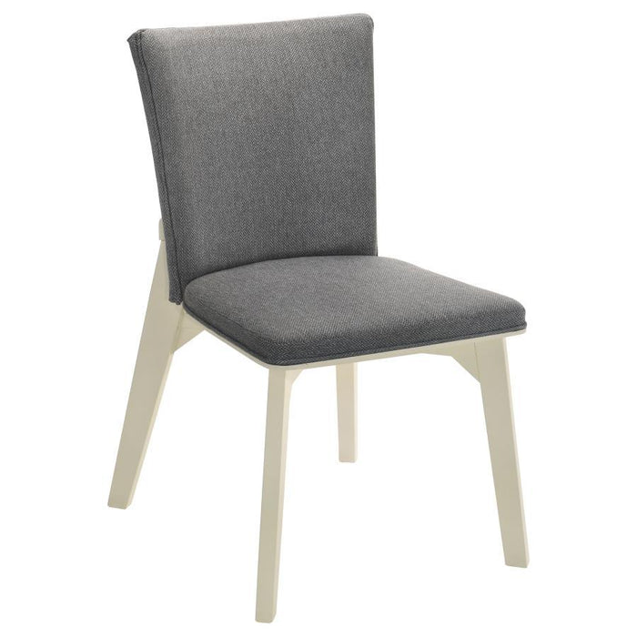 Biloxi - Upholstered Dining Side Chair (Set of 2) - Gray – Chair Sets by Coaster Fine Furniture at Furniture Wholesale Plus , Nashville furniture store