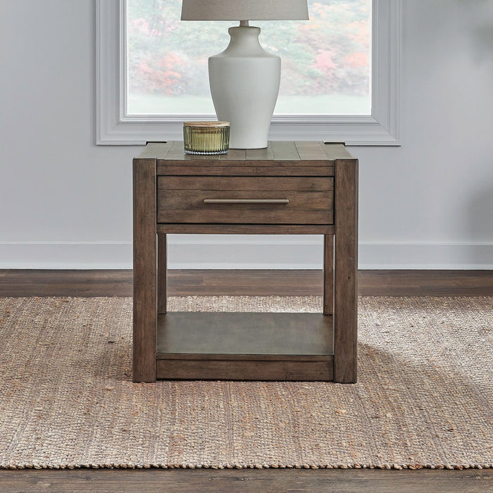 Broadmore - Drawer End Table - Cobblestone Brown – End Tables by Liberty Furniture at Furniture Wholesale Plus , Nashville furniture store