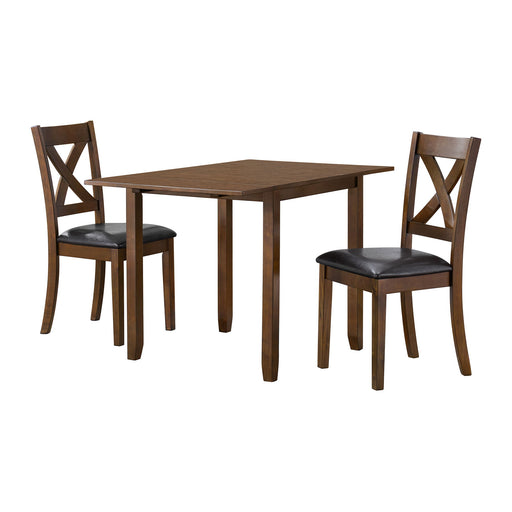 Alex - 3 Piece Dining Set With Drop Leaf Table - Espresso – 3 Piece Dining Room Sets by Elements International at Furniture Wholesale Plus , Nashville furniture store